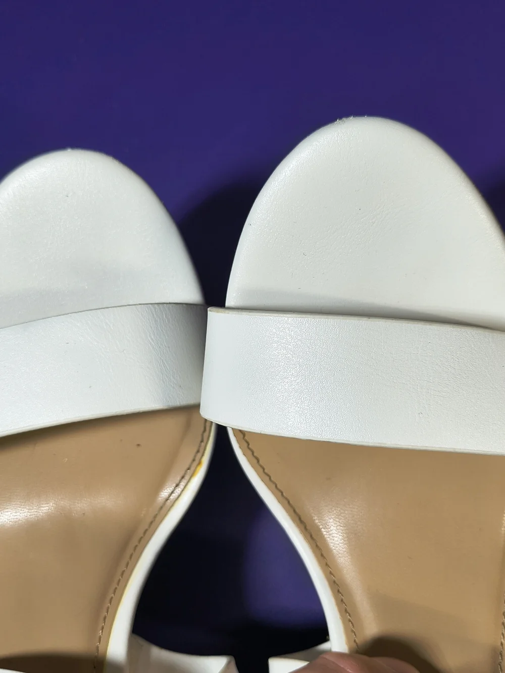 Charlotte Russe CARDI Retro Sandal Size 8 White Strappy Block Heel Buckle.